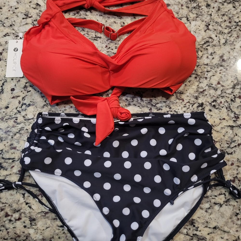 Holipick Women’s High Waisted Bikini Set Two Piece Tummy Control Swimsuit.